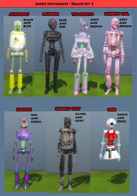 Mod The Sims Lots More Bots 21 New Servo Overrides