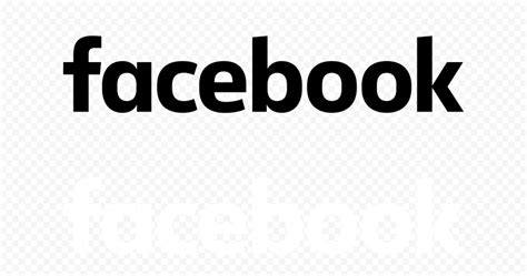 Black And White Facebook Text Logo Citypng
