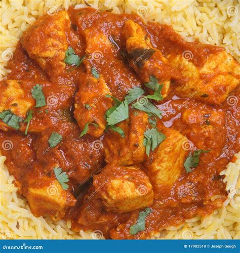 Indian Chicken Madras Curry And Rice Stock Photo Image Of Curry Dinner