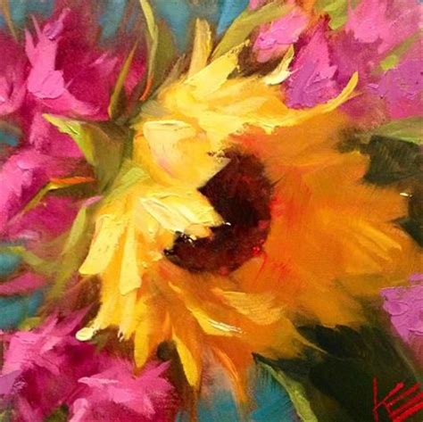 Daily Paintworks Original Fine Art Krista Eaton Flower Art