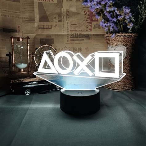 Playstation Logo Gaming Lamp Ps4 Ps5 Streaming Desk Etsy