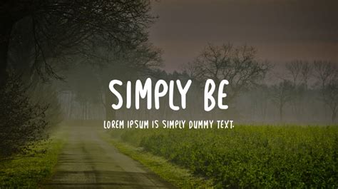 Simply Be Font Download Free For Desktop And Webfont
