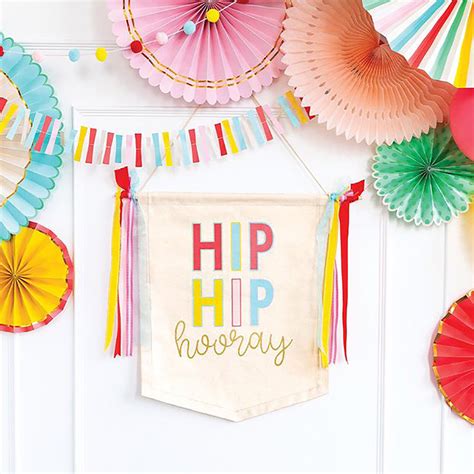 Hip Hip Hooray Party Banner Birthday Party Banner Hanging Etsy