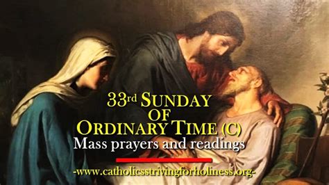 33rd Sunday In Ordinary Time C Readings Archives Catholics Striving For Holiness