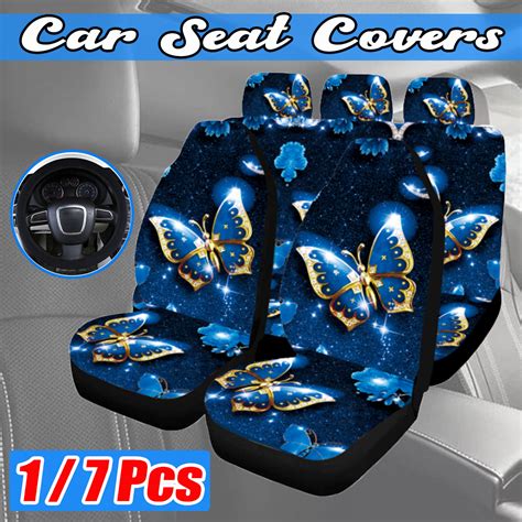 universal car seat covers butterfly front and rear seat covers protection full set ebay