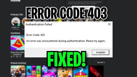 Cómo reparar el código de error de autenticación de Roblox se encontró un error durante la