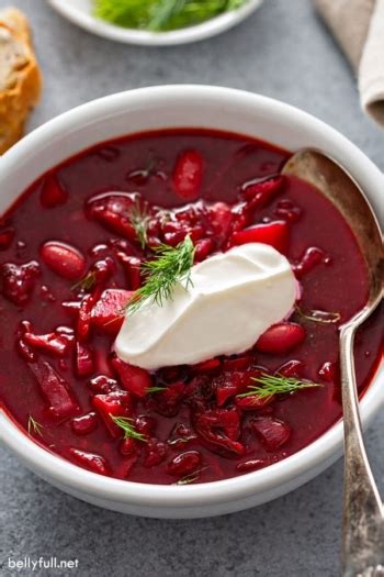 borscht recipe {beet soup} belly full