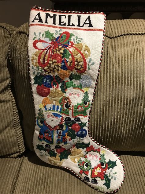 strictly christmas santa s stocking needlepoint stockings christmas stockings christmas