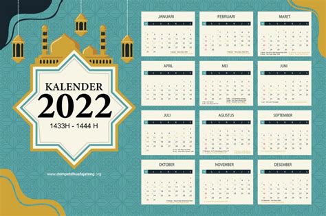 Download Kalender Puasa Sunnah 2022 Dompet Dhuafa Jawa Tengah