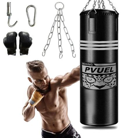 Heavy Boxing Punching Bag Gloves Speed Set Kicking Mma Training Workout