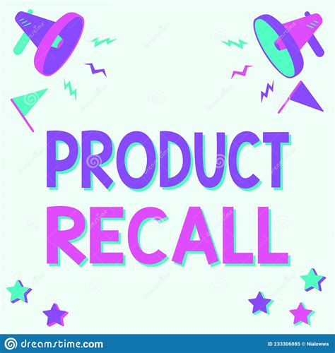 Conceptual Display Product Recall Concept Meaning Request By A Company