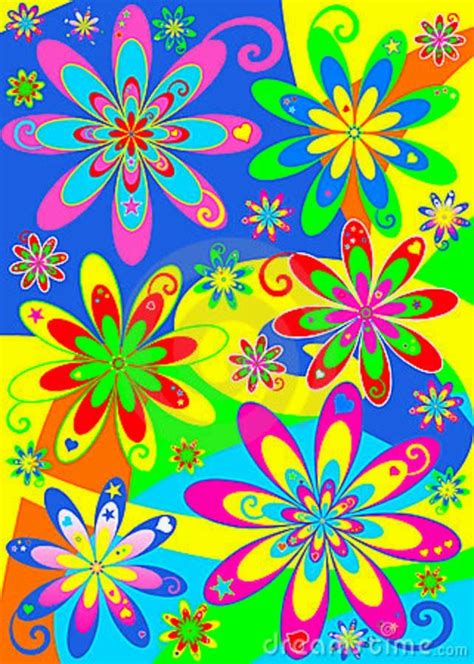 960s Psychedelic Wallpaper Hippie Flowers Hippie Art Flower Power