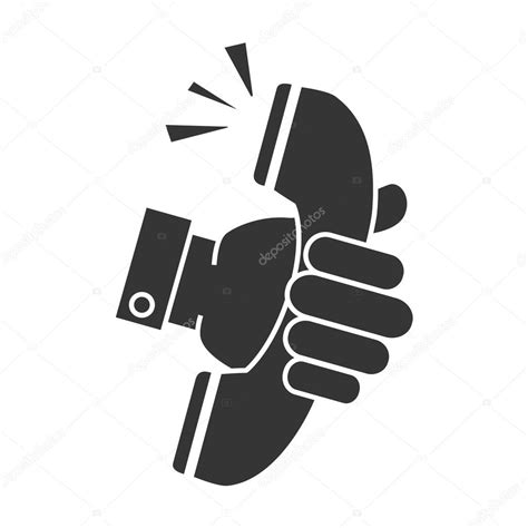 Hand Telephone Handset Call Icon Vector Graphic — Stock Vector