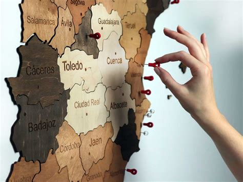 Mapa España Con Provincias ⋆ Regalos De Madera ⋆ Hecho A Mano