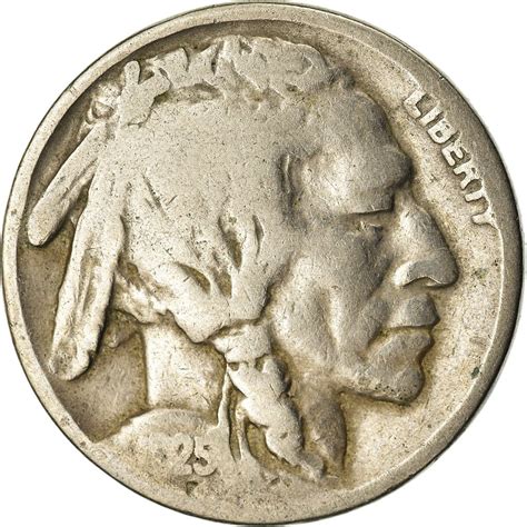 Five Cents 1925 Buffalo Nickel Coin From United States Online Coin Club