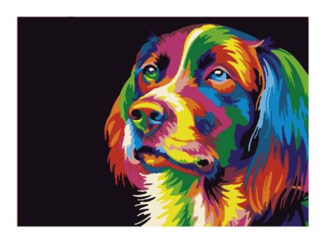 Painting By The Number Dogs Pdf For Adults Kids Printable Cute Animals