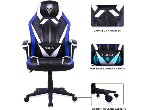Which is good i guess, if you know what you're looking for that is. Vonesse Gaming Chair with Massage, High Back Gaming Desk ...
