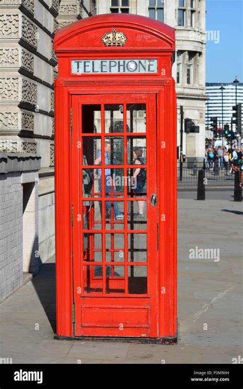 The Iconic Red Telephone Booths In London England United Kingdom