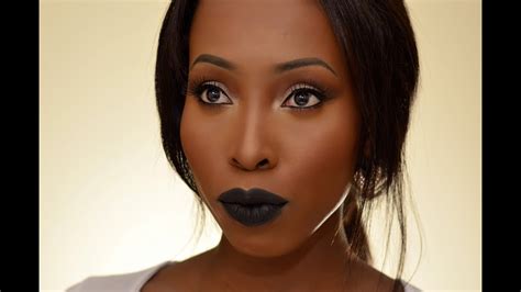 Fall Makeup Tutorial Limecrime Black Velvet Lips On Women