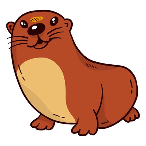 Cute Otter Svg Layered Svg Cut File