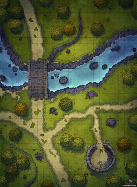 River Crossing Vol D D Map For Roll And Tabletop Dice Grimorium