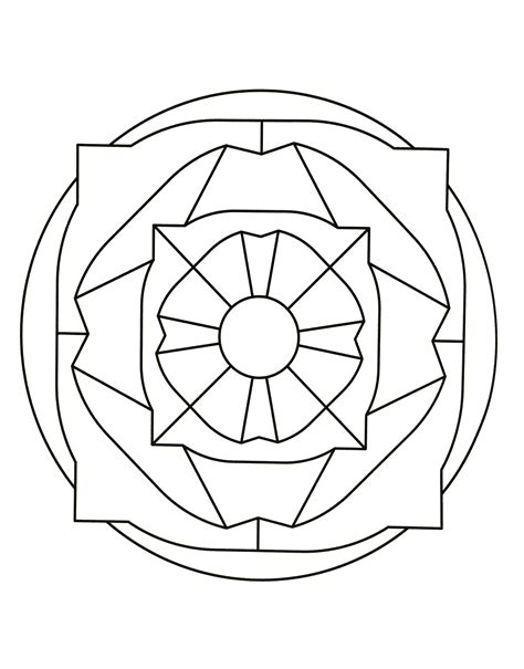 Printable Coloring Page Mandala Mandalas Mandalas