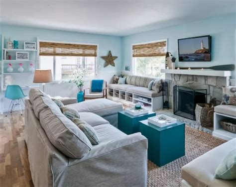 28 Blue Living Room Design And Decor Ideas With A Coastal Theme