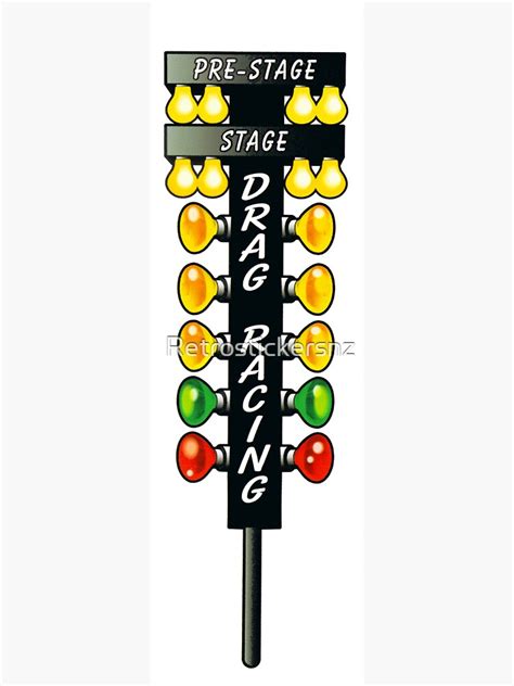 Drag Racing Lights Sticker By Retrostickersnz Redbubble