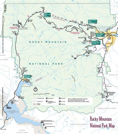 Rocky Mountain National Park Wall Map By Geonova