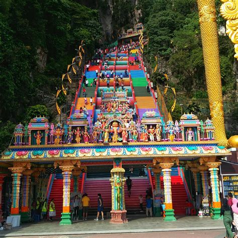 Colorful Steps Leading To Batu Caves Malaysia Rtravel
