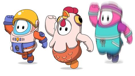 Fall Guys Fan Art How To Draw Skins Costumes Astronaut Chicken
