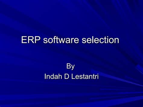 Perfect Fit Erp Selection Approach