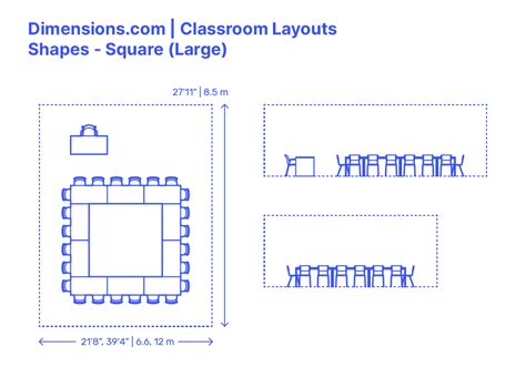 Classroom Shapes U Shape Single Dimensions And Drawings