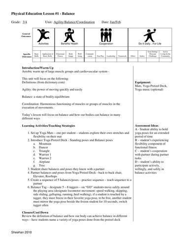 Free 9 Physical Education Lesson Plan Samples In Pdf Ms Word