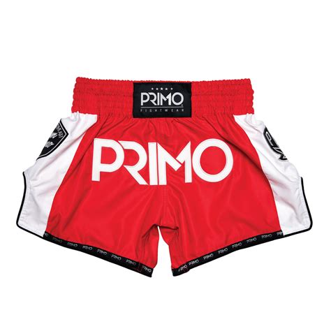 Muay Thai Shorts Free Flow Series Stadium Classic Red Primo Fight