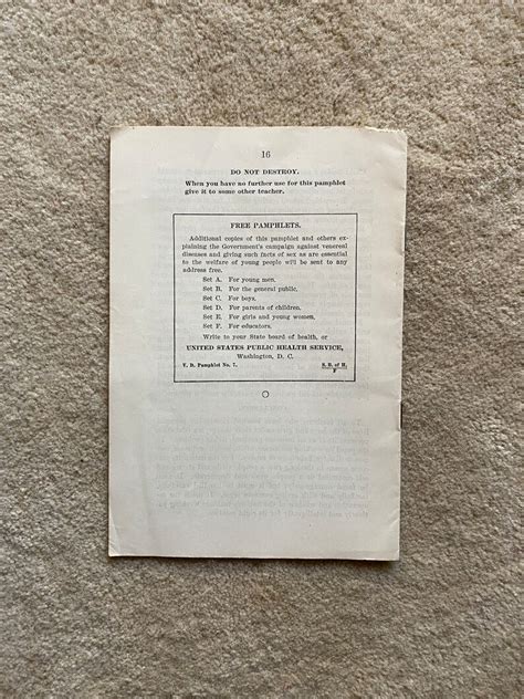 1934 The Problem Of Sex Education In Schools Pamphlet Etsy
