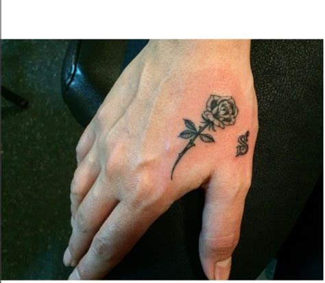 Small Rose Tattoo Hand Girl Tattoo Men Tattoo Flower