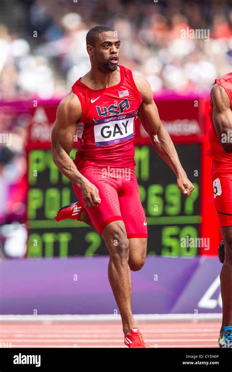 Tyson Gay USA Competing In The Men S 100m Round 1 At The Olympic