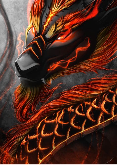 Fire Dragon Anime Pro Illustrations Art Street