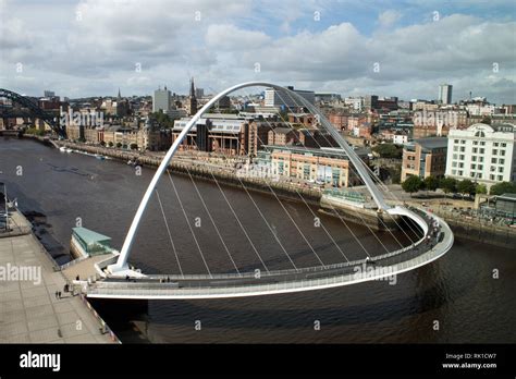 The Gateshead Millennium Bridge A Pedestrian And Cyclist Tilt Bridge