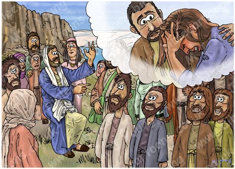 Matthew The Beatitudes Scene Blessed Are The Poor In Spirit Bible Cartoons