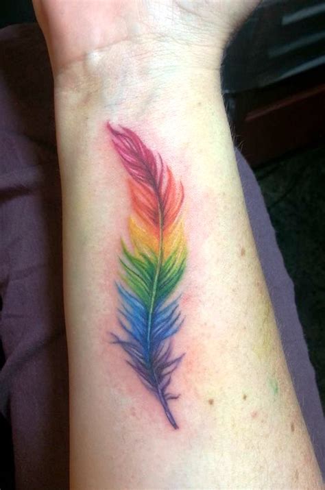 Rainbow Feather Tattoo Yo Tattoo