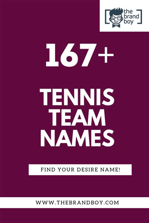 Best Crazy Tennis Team Names Thebrandboy Com Tennis Team Team Names Business Name Idea