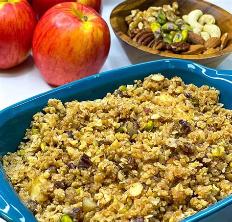 You can't beat the traditional apple filling topped with crispy, buttery crumble, it's so scrumptious an. Apple Crumble by nutritionist Suzan Terzian - Instant Pot