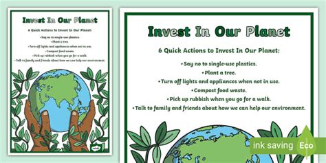 Invest In Our Planet Poster Teacher Made Twinkl