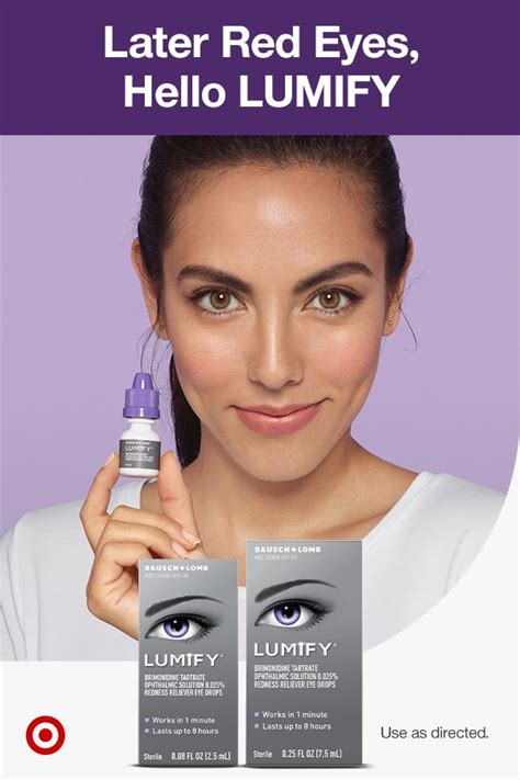 Try LUMIFY redness reliever eye drops. LUMIFY works in minutes and