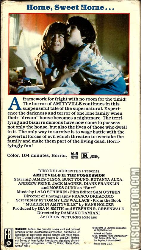 Amityville Ii The Possession Vhscollector Com