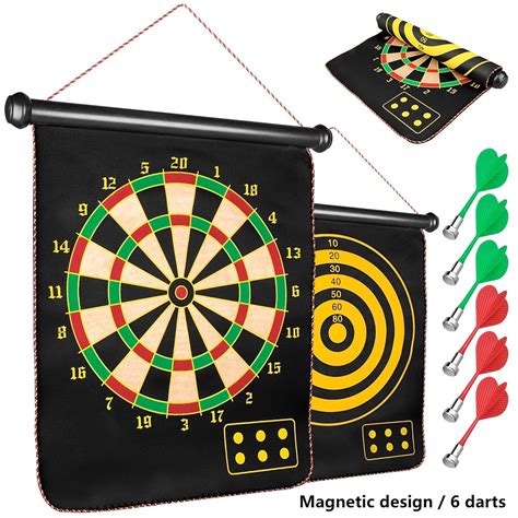 1 Set Safety Magnetic Dart Board Game Set With 6pcs Darts For Kids