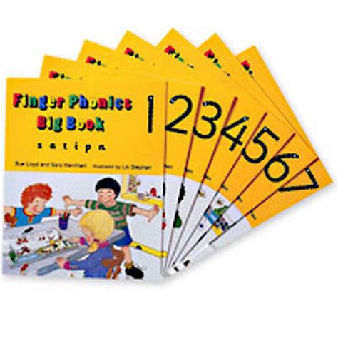 Jolly Phonics Finger Phonics Big Books Set 1 7 Abc School Supplies