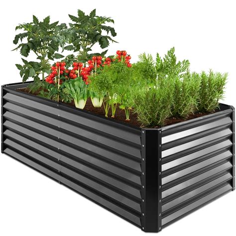Best Choice Products 6x3x2ft Outdoor Metal Raised Garden Bed Planter